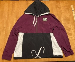 Anaheim Mighty Ducks Mitchell & Ness Windbreaker Jacket 1/4 Zip Women’s XL - Picture 1 of 21