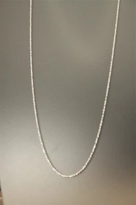 Corrente 5,9 gramas 1,4 mm de largura ouro branco 14K corda longa 30 pol. (NEC5828) - Imagem 1 de 4