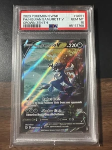 2023 Pokemon Schwert & Schild Krone Zenith Full Art / Hisuian Samurott V PSA 10 - Bild 1 von 2