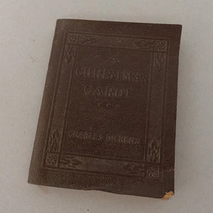 Antique A Christmas Carol by Dickens - Little Leather Library, Redcroft Ed, Haas - Foto 1 di 18