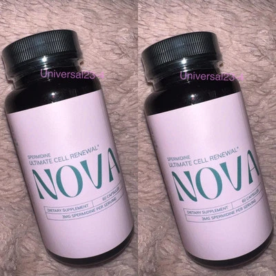 Nova Ultimate Cell Renewal/Espermidina Suplementos 120 Cápsulas Frescas Paquete de 2 Foto 1 de 4