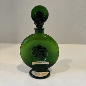 Decantador Armagnac Marquis De Montesquiou verde esmeralda vintage (vacío) - Imagen 1 de 17
