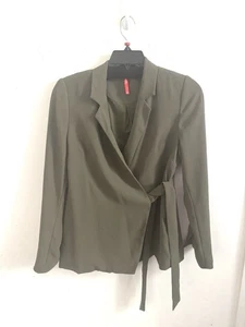 Blazer envolvente de crepé SPANX Carefree chaqueta verde oliva para mujer talla M nuevo con etiquetas - Imagen 1 de 6