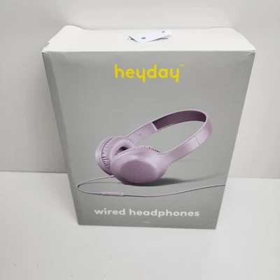 Auriculares intrauditivos acolchados morados suaves con cable marca Heyday NUEVOS en caja Foto 1 de 4