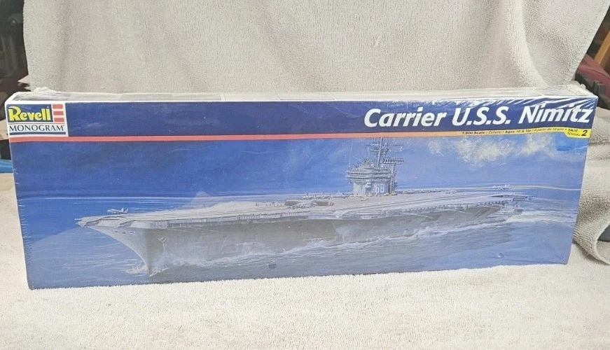 Revell Carrier U.S.S. Nimitz Kit # 85-3004 Factory Sealed Dented Box 1:800 Scale - Image 1 of 4