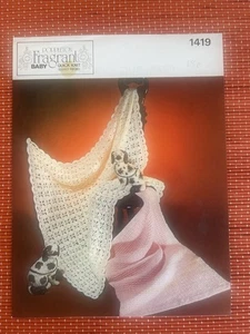 SCHÖNE BABYDECKE & SCHAL 2 DESIGNS STRICKEN & HÄKELN VINTAGE STRICKMUSTER 1419 - Bild 1 von 2