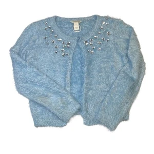 Monsoon Girls Cardigan Shrug Rhinestone Embellished Blue Sparkly Size 11-12 - Picture 1 of 4