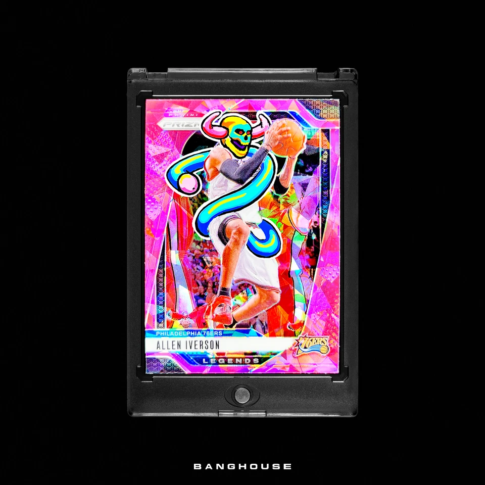 1/1 ALLEN IVERSON 🔥 PINK ICE PRIZM SSP 🔥 NEW PENINI: ONE OF ONE ART - Image 1 of 4