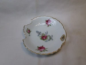 Vintage Lefton Rose Pattern Trinket Dish - Picture 1 of 3