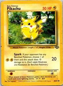 Pikachu Common Jungle 60/64 LP-MP - Picture 1 of 2