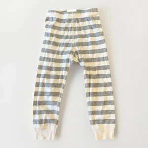 Hanna Andersson Size 3T Long John Pajama Pants Grey White Striped - Picture 1 of 4