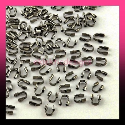 4 mm x 5 mm 200 piezas A GRANEL Gunmetal Negro LATÓN Alambre Guardianes Extremos de bucle Crimpadoras Foto 1 de 3