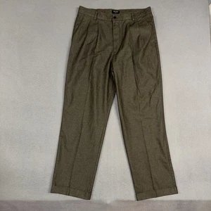 Dockers Khaki Pants Mens 36x32* Brown Classic Pleated No Wrinkles Cuffed Vintage - Picture 1 of 11
