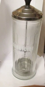 vintage Barber shop comb glass holder Kings Barbicide /metal cap &comb holder - Picture 1 of 2