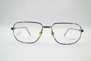 Vintage Menrad 917-230 Gold Blau Schwarz Oval Brille Brillengestell NOS - Picture 1 of 6