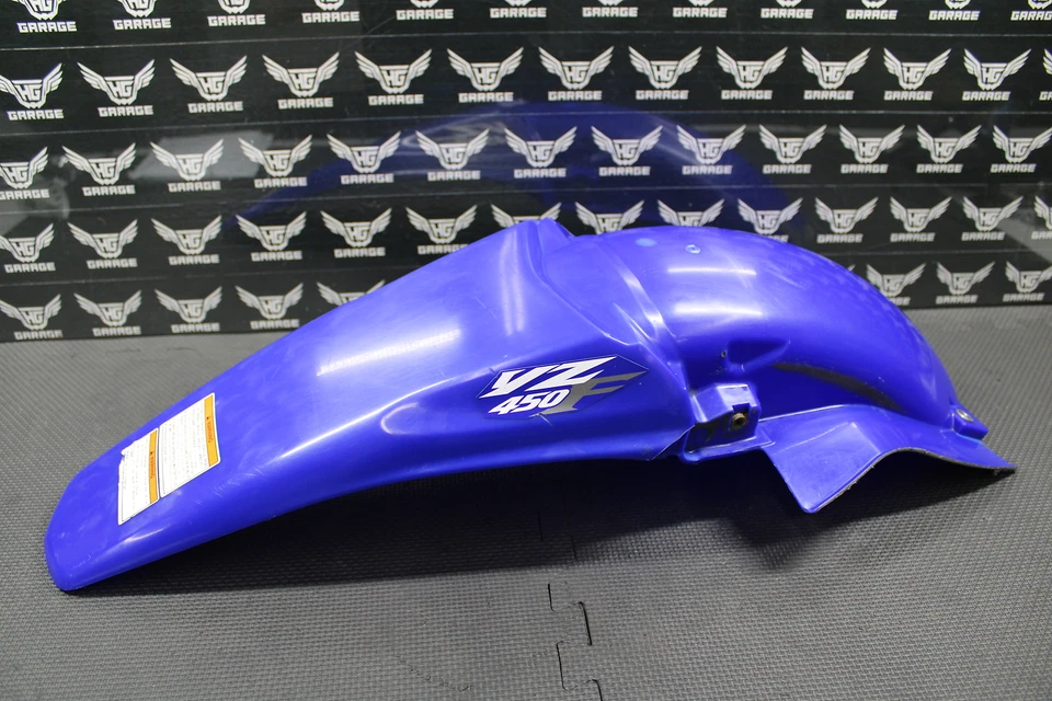 Yamaha YZ450F 2004 2005 azul OEM guardabarros trasero plástico gráficos originales Foto 1 de 4