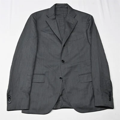 Lardini 38R Gray Herringbone Italy 100% Wool Mens Blazer Suit Jacket Sport Coat - Image 1 of 4