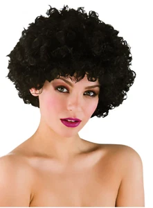 Funky Black Afro Wig Mens Ladies Clowns Fancy Dress Accessory - Picture 1 of 1