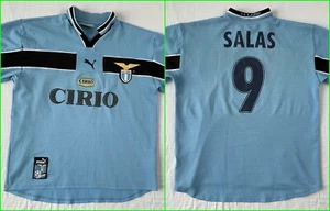 Puma SALAS #9 Lazio 1998 1999 VINTAGE Home Football Shirt maglia calcio taglia L - Foto 1 di 21