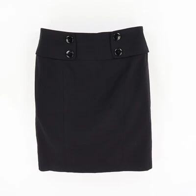 Apt. 9 Pencil Skirt Womens Sz 10 Black Knee Length Lined Buttons Business Career - Image 1 of 4