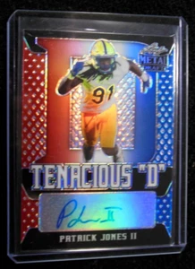 2021 Leaf Metal Draft Patrick Jones II - Red White Blue - Tenacious "D" #'d 9/10 - Bild 1 von 2