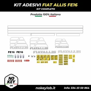 Fiat Allis FE16 decalcomanie adesive, kit Completo escavatore - Imagen 1 de 1