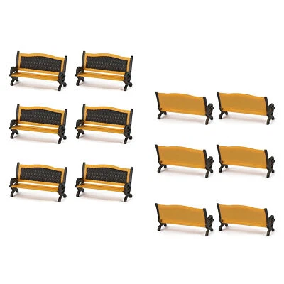 12pcs HO Scale 1:87 Model Park Benches Street Garden Station Seat Chair ZY35087 - Image 1 of 4