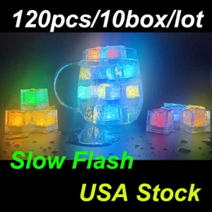 Mini Slow Flash Light up LED Eiswürfel für Getränke Party Bar Weihnachtsdeko - Bild 1 von 8