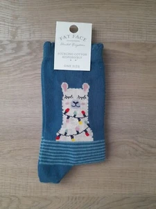 FATFACE Ladies Llama Lights Socks Size 4-7 - Picture 1 of 3