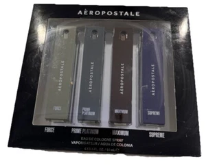 AEROPOSTALE 4 X 0.5OZ COLOGNE SPRAY Force, Maximum, Supreme & Prime Platinum NIB - Picture 1 of 3