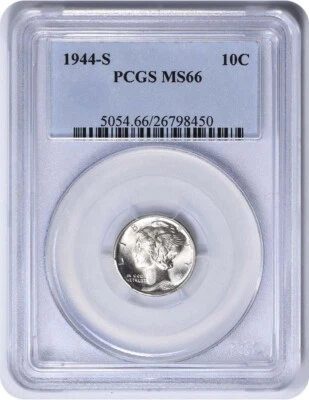 1944-S Mercury Silver Dime MS66 PCGS - Image 1 of 2