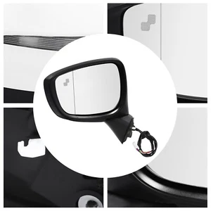 Left Driver Side Mirror For 2015-2016 MAZDA CX-5 Black , W/ Blind Spot Detection - Picture 1 of 21