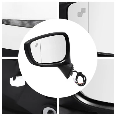 Left Driver Side Mirror For 2015-2016 MAZDA CX-5 Black , W/ Blind Spot Detection Foto 1 de 4