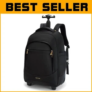 Spacious Rolling Laptop Backpack with Smooth Wheels - Ideal Carry-On Solution - Picture 1 of 8
