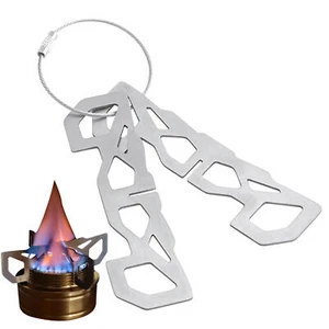 Alcohol Stove Bracket Stainless Steel Stove Cross Stand Rack For Outdoor Camping - Picture 1 of 11