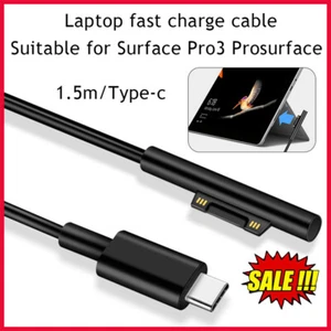 1.5m USB Type C PD 15V Charger Cable For Microsoft Surface Pro 3 4 5  GO Laptop - Picture 1 of 8