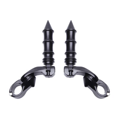"Reposapiés delanteros traseros negros de 1-1/4"" para Harley Davidson Motorcycle Touring EE. UU. Foto 1 de 4