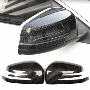 Carbon Fiber ABS Rearview Mirror Cover For Benz A B C E S CLS CLA GLA GLK Class - Foto 1 di 12