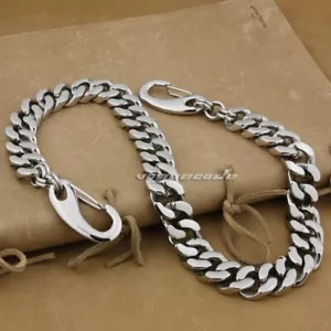 Huge Stainless Steel Wallet Chain Mens Biker KeyChain Punk Accessory 5D006WC2B - Picture 1 of 18