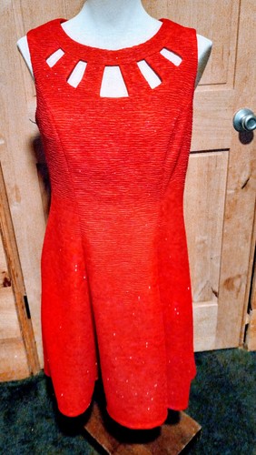 Abito da festa ALYX Label rosso scintillante A Line taglia 8