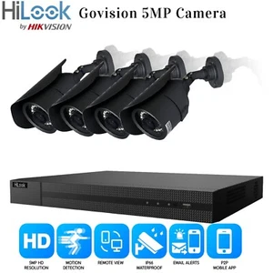 KIT DE SISTEMA DE SEGURIDAD PARA EL HOGAR HIKVISION 4 CANALES DVR CCTV 5MP HD NIGHTVISION INTERIOR/EXTERIOR - Imagen 1 de 18