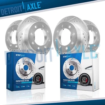 Rotores de freio dianteiros e traseiros perfurados 4WD 331mm para 1999 - 2004 Ford F-250 F-350 - Imagem 1 de 4
