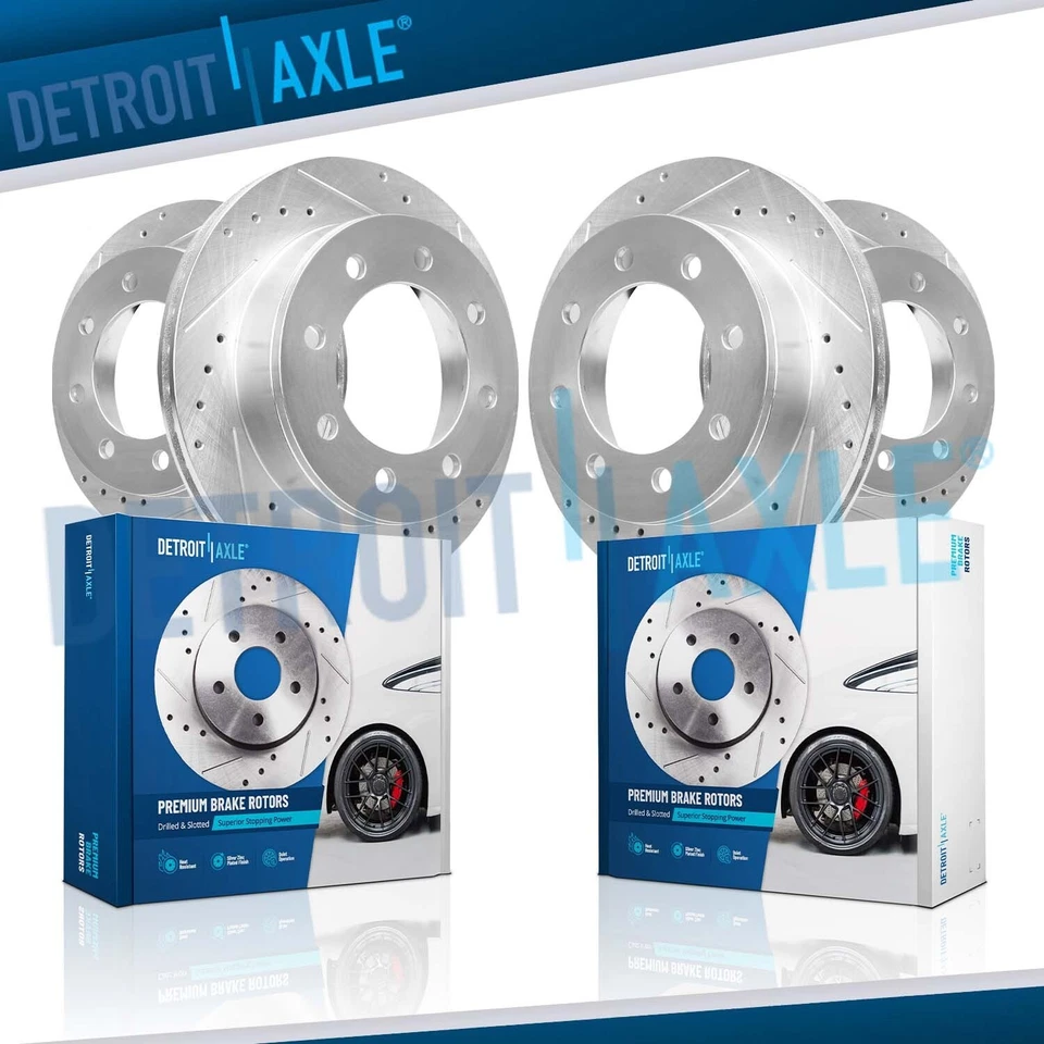 Rotores de freno perforados delanteros y traseros 4x4 331 mm para Ford F-250 F-350 1999-2004 Foto 1 de 4