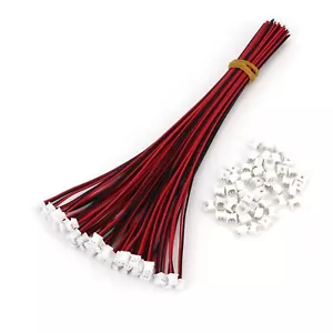 100Sets Micro JST 2-Pin Pitch 1.25mm Single End 15cm Wire To Board Connector - Picture 1 of 6