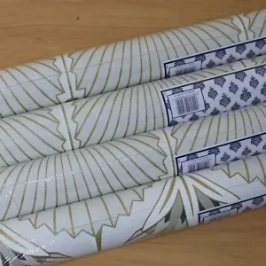4 Rolls Gold Geometric Wallpaper Metallic Thick Textured Slight Imperfect Vinyl - Picture 1 of 7