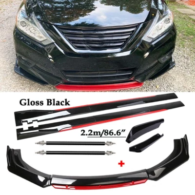 Front Bumper Rear Spoiler Splitter Body Kit+Side Skirt For Nissan Sentra Sedan — 第 1/4 张图片