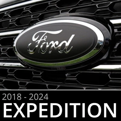2018-2024 Ford Expedition Emblem Overlay Insert Decals MATTE BLACK (Set of 2) Foto 1 de 4