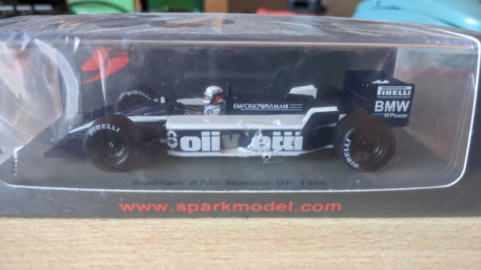SPARK Brabham BT55 #8 Elio De Angelis Monaco GP 1986 1/43 - F1 S4350 RARE - Immagine 1 di 1