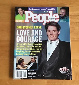 People Magazine April 15, 1996 Christopher Reeve Cover No Label Newsstand  - Picture 1 of 2