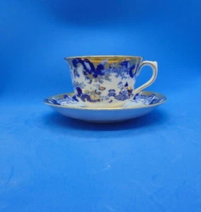 Tazza da tè e piattino vintage Royal Albert Crown Cina pagode blu - Foto 1 di 9